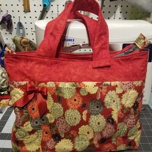 Handmade asian floral patternTotebag